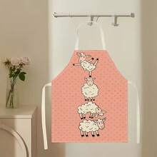 1 chiếc tạp dề họa tiết mèo, tạp dề in hình ngộ nghĩnh, thời trang, tạp dề nhà bếp, nấu ăn, dọn dẹp, tạp dề gia đình sáng tạo. - Nhiều màu - Xem 7