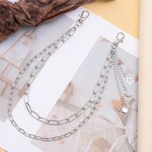 1pc Men's Starry Sky Theme Multi-Layer Alloy Waist Chain - Planet Model - View 6