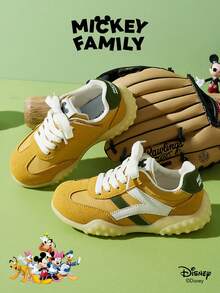 Authorized Collaboration With Mickey Mouse | A Pair Of Disney Children's Sneakers, Suitable For Daily, Festival, Sports, And Outdoor Wear. It Fits The Foot Comfortably, Is Anti-Slip, Wear-Resistant, And Breathable (Boys' Sneakers, Boys' Board Shoes, Children's Sneakers, Girls' Sneakers, Girls' Board Shoes) - Yellow - View 1