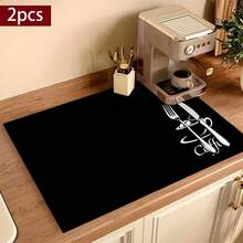 (Hot!!!) 1pc 2D Coffee Style Flat Pan Protector Mat And Rubber Non-Slip Heat Resistant Pot Lid Mat Suitable For Induction Cooker, Glass Pot And Multi-Functional Scratch-Resistant Mat, Can Be Used As Oven, Washing Machine, Dryer And Kitchen Best Choice. - Multicolor - View 15