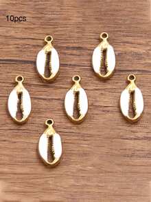 10个/20个/50个/100个随机混合3D珐琅贝壳吊坠配件，DIY项链手链耳环手工小饰品配件 - 鉗子 - 查看 14