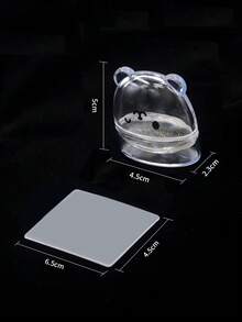 美甲印花工具套装，透明极光雪花硅胶印章，美甲钢板印花DIY，大小美甲印章和刮板 - 無色 - 查看 18