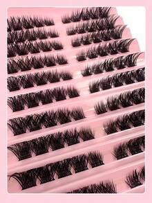 100pcs D-Shaped Curly Fluffy False Eyelash Clusters, Thick Segmented False Eyelash Clusters, Thick False Eyelash Extensions, Single Eyelashes For DIY Eyelash Extensions, Daily Makeup, Home And Travel Cheap, Lashes Clutters, Fluffy Lashes - View 5