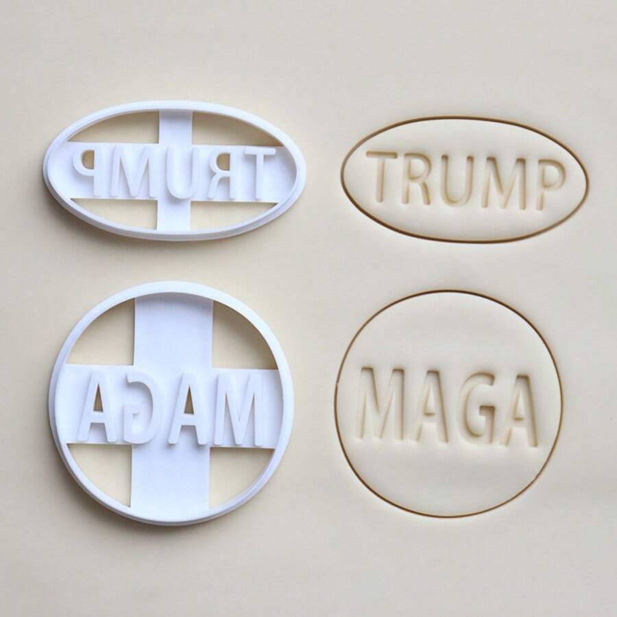 Khuôn làm bánh quy bằng nhựa chế giễu chủ đề, khuôn cắt bánh quy có chữ "8647", "FDT", khuôn cắt bánh quy và đường có thể tái sử dụng, và dụng cụ làm bánh tự chế dễ sử dụng. - Xem 1