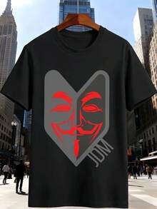 Men Plus Size T-Shirts - Black - View 2