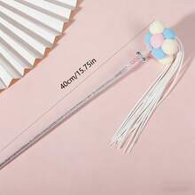 Plush Cat Teaser Wand Toy, Acrylic Cat Fairy Wand Toy, Pet Cat Toys - Multicolor - View 4