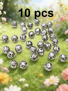 5/10/20/30/50pcs Multi-Color Fashionable Cute Leopard Print Heart Beads, Focal Beads Suitable For DIY Necklace, Bracelet, Earring, Keychain, Phone Strap, Decorative Pen, Couples Gift - Multicolor - View 21
