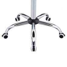 Mesa auxiliar color nogal con ruedas, altura regulable, 70 cm de diámetro, mesa redonda moderna para oficina, cocina y cafetería. - Marrón - Ver 6