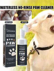 Dung dịch vệ sinh móng vuốt - Sữa rửa tạo bọt không cần xả lại dành cho mèo | Làm sạch sâu móng vuốt thú cưng | Bao gồm bàn chải silicon mềm có thể tháo rời - Hồng - Xem 10