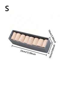 1/2个灰色布艺可折叠抽屉收纳盒，牛津布衣物整理箱，家用衣柜牛仔裤毛衣收纳盒（无隔板） - 灰色 - 查看 10