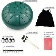 6/13 Handpan Drum For Beginners! Steel Tongue Drum, Meditation Drum, Zen Percussion Instrument, Yoga & Healing Gift - Multicolor - View 4