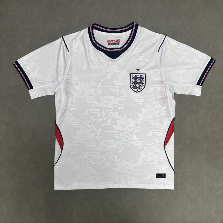 England National Team Home Soccer Jersey – White Three Lions Fan Football Shirt - 預設 - 查看 1