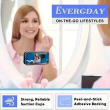 10/5/4/3/2/1个装硅胶手机吸盘，带24个粘性垫，易于拆卸和清洁，增强抓力，适用于各种安装表面 - 彩色 - 查看 3