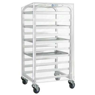 Estante de media hoja de 10 niveles con cubierta cubierta para panecillos estantes de panadería de aluminio estante de refrigeración para panadería de cocina comercial en el hogar estante