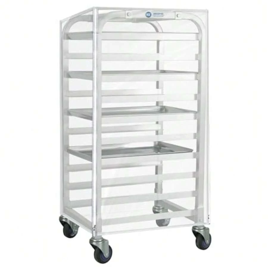 Estante de media hoja de 10 niveles con cubierta cubierta para panecillos estantes de panadería de aluminio estante de refrigeración para panadería de cocina comercial en el hogar estante - Estantería de 20 niveles de tamaño completo con tapa. - Ver 1