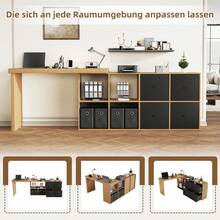 Home Office Desks - Black + Oak + MDF - View 8