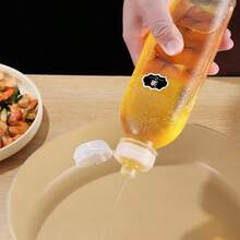 1 chai bóp trong suốt 500ml có vạch chia, chai đựng nước sốt, bình đựng dầu không rò rỉ dùng trong gia đình, chai xịt dầu nhà bếp, chai đựng gia vị, giấm, nước tương có thể điều chỉnh, hộp đựng chất lỏng/dầu - Xem 9