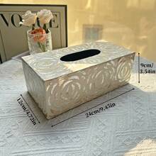 INS Style Light Luxury Natural Shell Decorative Tissue Box, Suitable For Living Room And Dining Room, Creative Desktop Storage - Multicolor - View 19