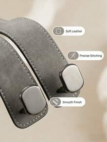 20磅承重PU皮革汽车座椅头枕挂钩，通用型，耐用合金材质，适用于500多种场景 - 彩色 - 查看 3