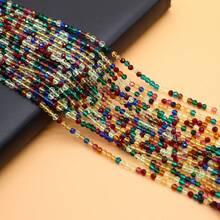 1串2毫米绿色和宝蓝色尖晶石珠子吊坠，适用于DIY手工项链、耳环、手链等珠宝配饰 - 2mm - 查看 20