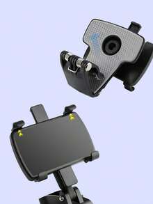 360° Rotatable Car Phone Holder - Heavy Duty Spring Clip Mount Suitable For Air Vent And Rearview Mirror - One-Handed Operation Anti-Slip Design Fits 3-7 Inch Android Phones - Adjustable Dashboard And Rearview Mirror Viewing Angle - A - View 5