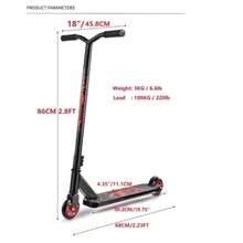 Scooter de acrobacias de todos los niveles / Manillar giratorio 360° / Rodamientos ABEC-7 / Bicicleta deportiva de estilo BMX freestyle / Color aleatorio - Multicolor - Ver 9