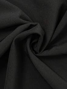 Latest Summer Sleeveless Black Casual Vacation & Commute Fashion Double-Breasted Button Decor Dress For Women, Elegant Business Style Date Dress - Black - View 11