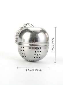 Stainless Steel Egg-Shaped Tea Infuser, Tea Strainer, Seasoning Ball For Soup, Tea Pot, Stewing Meat Spice Container - Silver - View 3