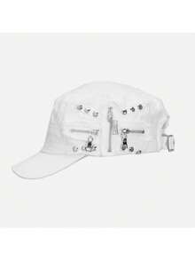 Mũ lưỡi trai kiểu Mỹ cổ điển, chất liệu denim mài, đỉnh bằng phẳng, đính đinh tán, kiểu dáng độc đáo, thích hợp cho người có đầu to hoặc khuôn mặt to. - mũ bóng chày - Xem 11