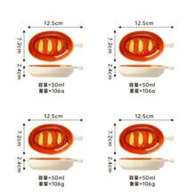 Bộ 4 đĩa đựng nước sốt, đĩa salad/ketchup/nước chấm hình bánh mì dễ thương 10cm, thích hợp cho bữa sáng, bữa trưa, bữa tối/nhà bếp/trang trí nhà cửa. - Nhiều màu - Xem 11