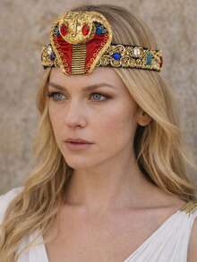 Gold Snake Goddess Headpiece, Suitable For Cosplay, Snake-Shaped Hair Accessory, Suitable For Parties, Weddings, Daily Life, Work, Vacation, Halloween And Other Festivals, Also A Exquisite Gift - Multicolor - View 4