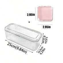 1pc/14pcs/15pcsAcrylic Nail Storage Organizer Box - Transparent Plastic Countertop Makeup Case With Lightweight Design - Unfinished Finish, No Electricity Needed - Transparent - View 14