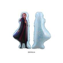 Themed Aluminum Foil Balloon Set, Including Anna, Olaf And Other Character Balloons, As Well As Snowflake And Star Shaped Aluminum Foil Balloons, Suitable For Frozen Princess Themed Birthday Party And Winter Wonderland Decoration - As Shown In the Figure - View 6
