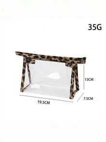 Túi đựng mỹ phẩm chống thấm nước, có khóa kéo, làm bằng nhựa PVC trong suốt, tiện dụng khi đi du lịch. - Xem 9