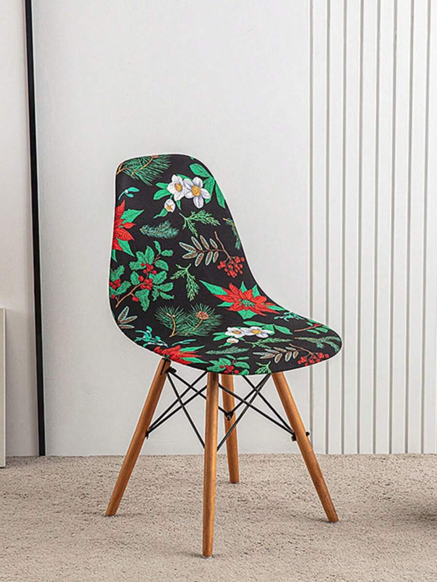 TIANWOWO 1/4/6pcs Printed Anti-Fouling Dining Chair Covers, Suitable For Home Use, Irregular Shell Chair, Eames Chair, Stool Slipcovers - CDT10 - View 1