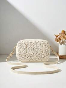 Hollow-Out Design New Shoulder Bag, Mini Crossbody Bag For Women - Beige - View 2