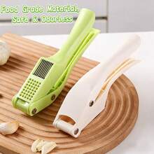 1pc Multi-Function Manual Garlic & Ginger Press, 2-In-1 Handheld Garlic Mincer, Easy Clean Kitchen Tool - Multicolor - View 2