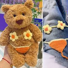 20/30/40厘米娃娃服装套装，28/36/47厘米巴塞罗泰迪熊泳装比基尼套装，可爱套装，娃娃换装服装，可爱小物，毛绒玩具服装，派对礼物，生日礼物（不含娃娃） - 彩色 - 查看 8