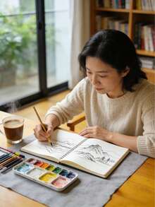 1 Sổ phác thảo Langge làm từ bột bông, giấy vẽ anime dày dặn, dễ xé, thích hợp cho người mới bắt đầu, quà tặng lý tưởng cho năm học mới, dụng cụ vẽ tranh, phụ kiện văn phòng phẩm, đồ dùng học tập và văn phòng phẩm, quà tặng Ngày của Mẹ. - Mảnh duy nhất - Xem 10