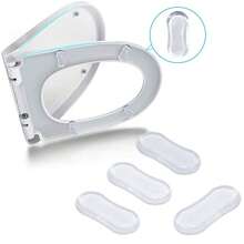 Bộ 5 miếng đệm chặn bồn cầu bằng silicon trong suốt, tự dính, chống va chạm, giảm chấn, không cần điện. - trong suốt - Xem 1