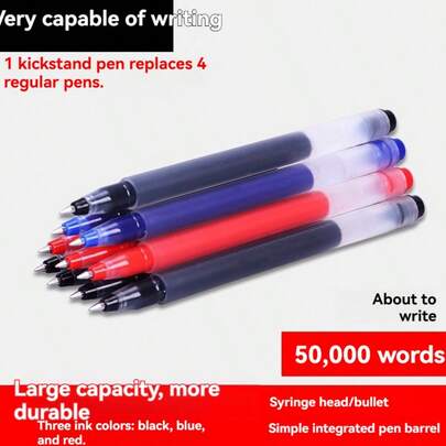 10 piezas Bolígrafos de punta fina de 0,5 mm con tinta negra - Ideales para uso en oficina y escuela, bolígrafos mate, bolígrafos de punta de aguja versátiles, bolígrafos de gran capacidad de escritura, artículos de papelería para estudiantes, esenciales para volver a la escuela