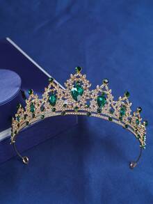 1 chiếc vương miện cài tóc bằng hợp kim đính đá sang trọng dành cho nữ, phụ kiện tóc cô dâu, phù dâu, vương miện dự tiệc tinh tế. - Nhiều màu - Xem 9