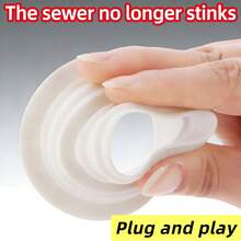 1 cái/3 cái gioăng bịt kín ống thoát nước bằng nhựa, ngăn tóc và rác thải lọt vào đường ống thoát nước. - Nhiều màu - Xem 3