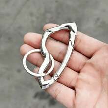 1pc Asymmetrical Shaped Keychain, Carabiner Clip Accessory For Clothing, Bags, Street Hip-Hop Style Gift Souvenir Car Accessories Bag Charm School Cute Goth Y2k - 彩色 - 查看 4