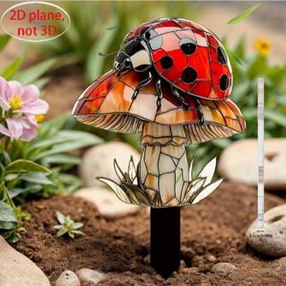 Cọc cắm đất sân vườn bằng acrylic 2D