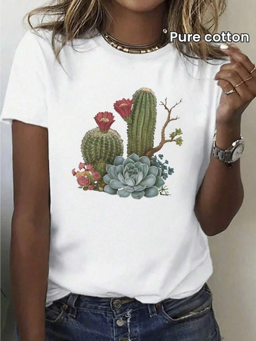 Camiseta de manga corta para mujer diseño moderno y transpirable ideal para el verano nueva colección moda femenina - Blanco - Ver 1