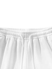 Men's Retro Banknote Print Summer Pants - White - View 10