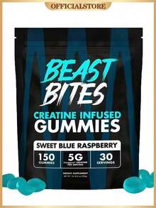 Creatine Infused Gummies - Beast Bites(Made With Creapure & NSF Certified For Sport) - Pack of 1 - 查看 1