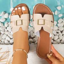 Dép lê đi biển kiểu dáng thường ngày mới năm 2026 - Màu be - Xem 15