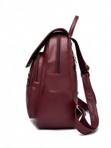 2026 NEW Women High Quality Leather Backpack Large Capacity School Shoulder Bags For Teen Girls Travel Backpack - Burgundy - View 5